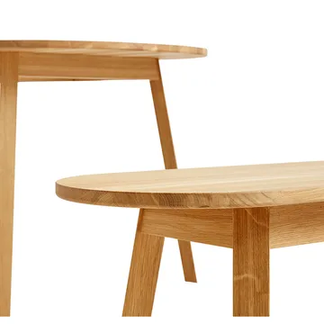 Triangle Leg πάγκος - λακαρισμένη δρυς με βάση το νερό, 200 cm - HAY