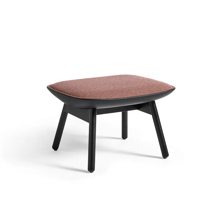 Σκαμπό υποποδίου Uchiwa - 12 κλημεντίνη-svart ek-svart läder - HAY