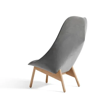 Uchiwa Quilt πολυθρόνα lounge - Magnesium-βελανιδιά-πίσω μέρος lola warm grey - HAY