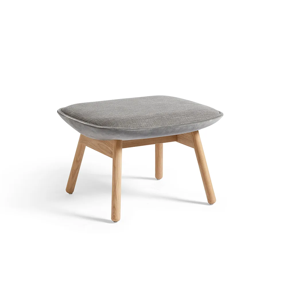 Σκαμπό υποποδίου Uchiwa, Roden 05 magnesium-βελανιδιά-πίσω μέρος lola warm grey HAY