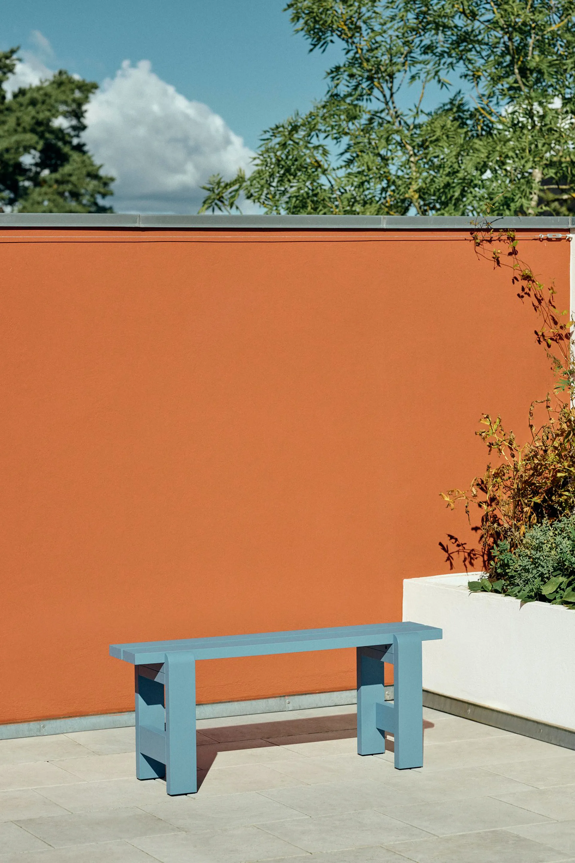 Weekday πάγκος 111x23 cm λακαρισμένο πεύκο, Azure blue HAY