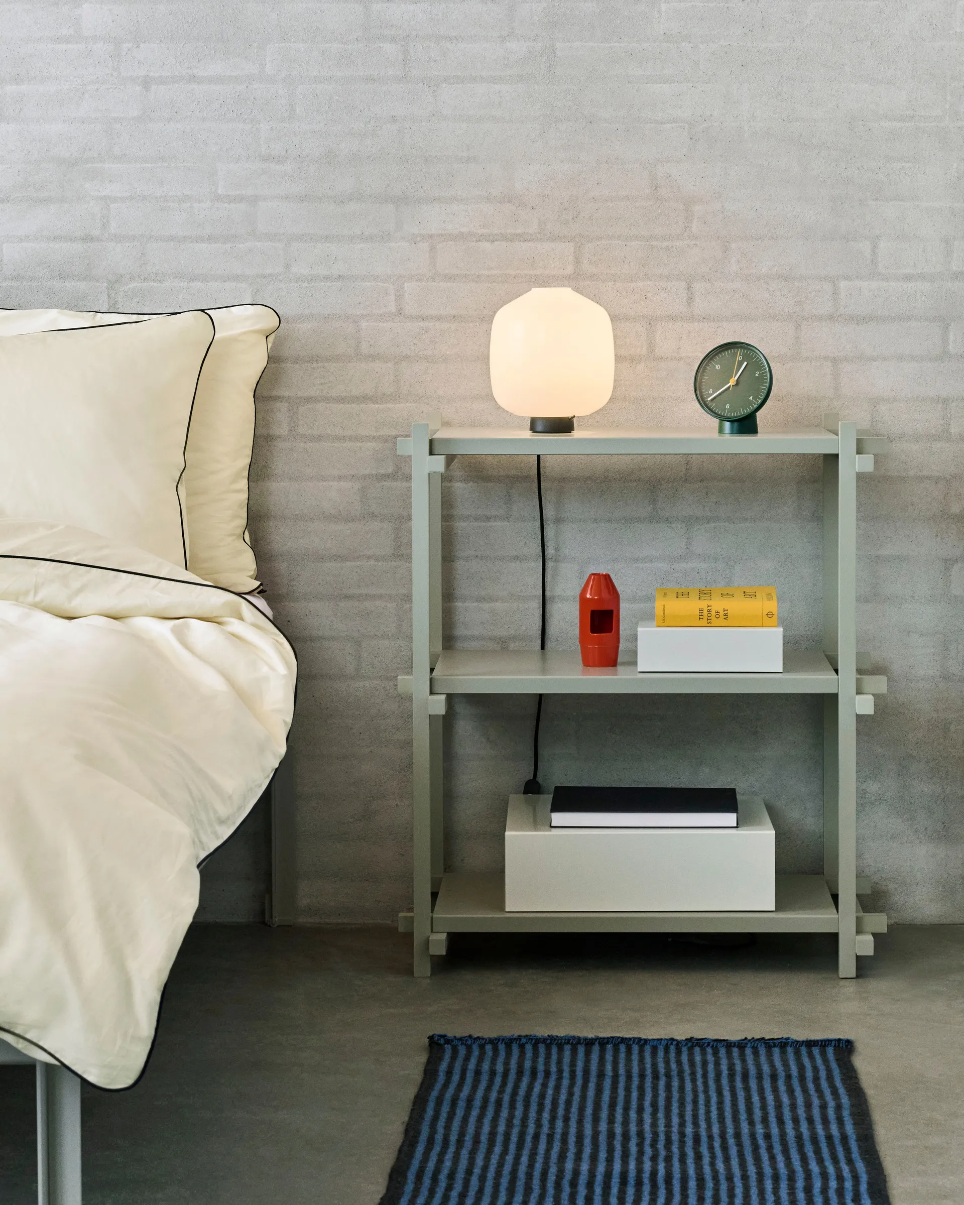 Woody Column ράφι, Οξιά-smokey grey, χαμηλό HAY