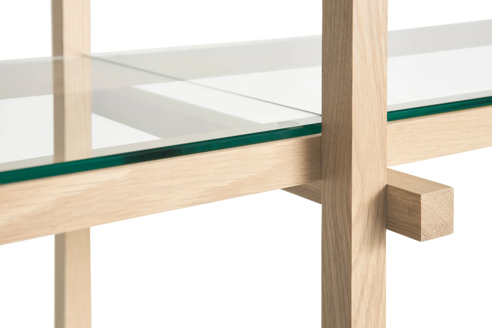 Woody ράφι, Oak-clear glass, low HAY