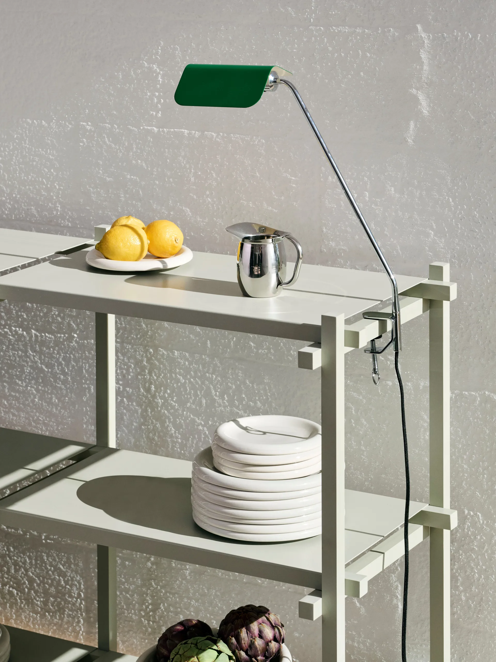 Woody ράφι, Οξιά-smokey grey, χαμηλό HAY