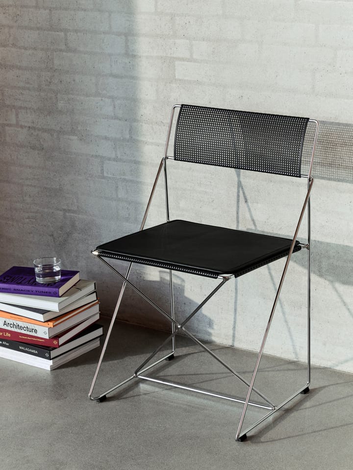 X-Line Indoor μαξιλάρι καρέκλας, Black leather HAY