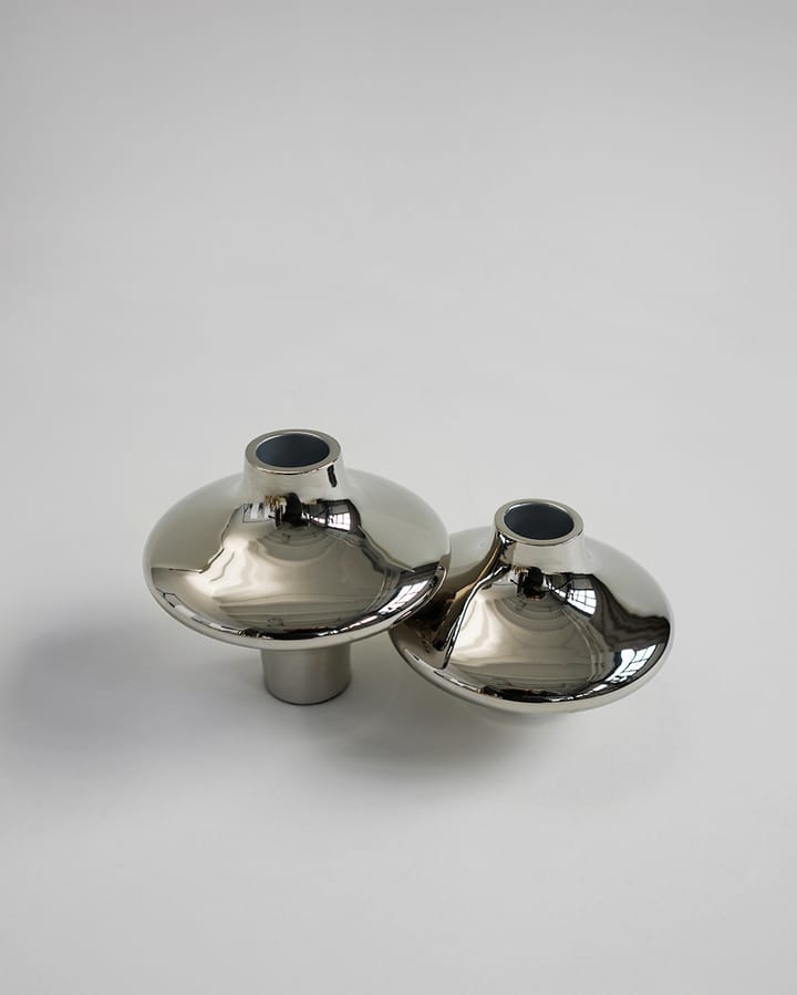 Μικρό κηροπήγιο Doublet no. 01, Χρώμιο Hein Studio