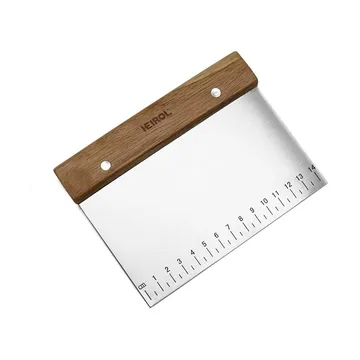 Ξύστρα ζύμης με ξύλινη λαβή - Ξύλο τριανταφυλλιάς-ανοξείδωτο ατσάλι - Heirol