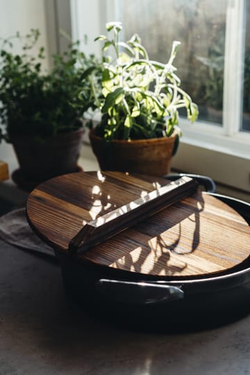 Cast σιδερένιο γάστρα με ξύλινο καπάκι - Ø 30 cm - Heirol