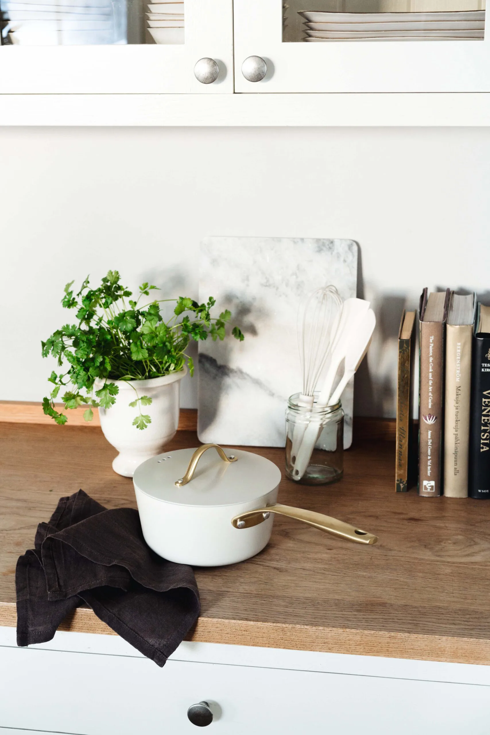 Heirol Royal Pearl κατσαρολάκι με καπάκι Ø18 cm, Λευκό-χρυσό Heirol