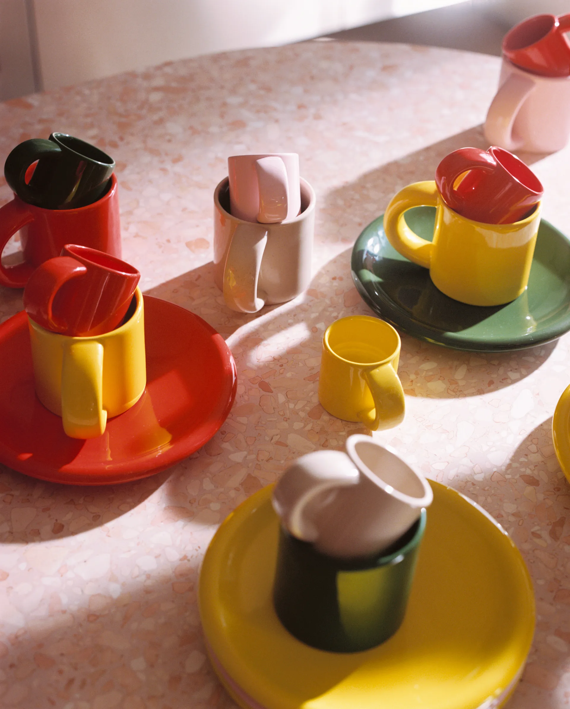 Bronto φλιτζάνι εσπρέσο 10 cl 4 τεμάχια, Yellow Hem