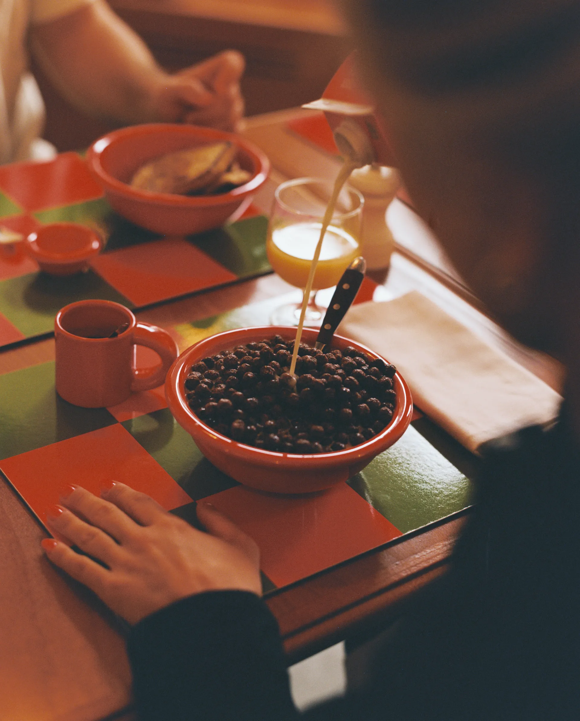 Check σουπλά 30x40 cm 2 τεμάχια, Cream-black Hem