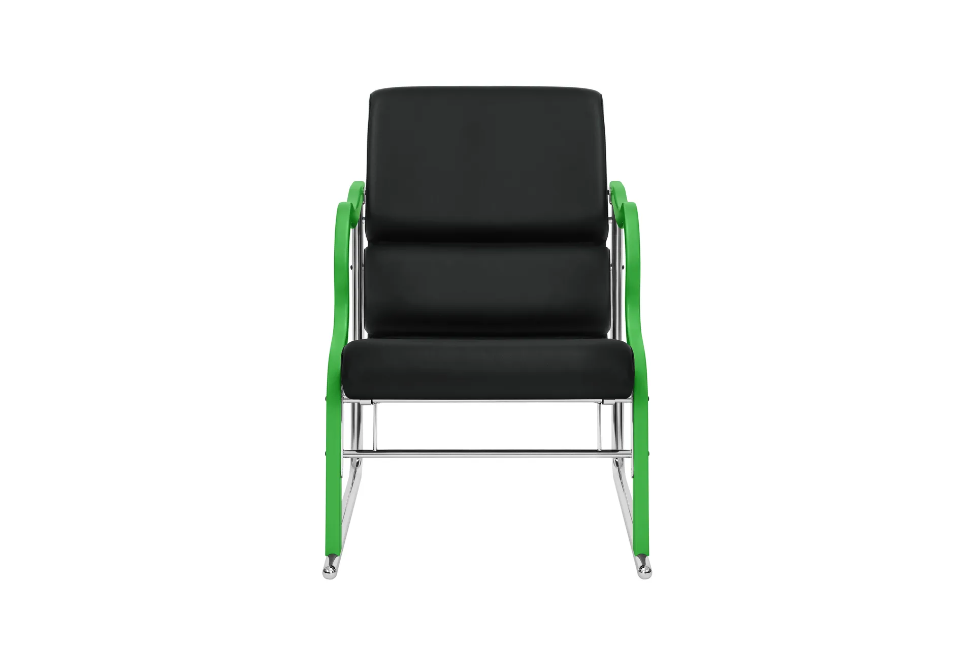 Experiment 501 lounge πολυθρόνα, Green-black leather Hem