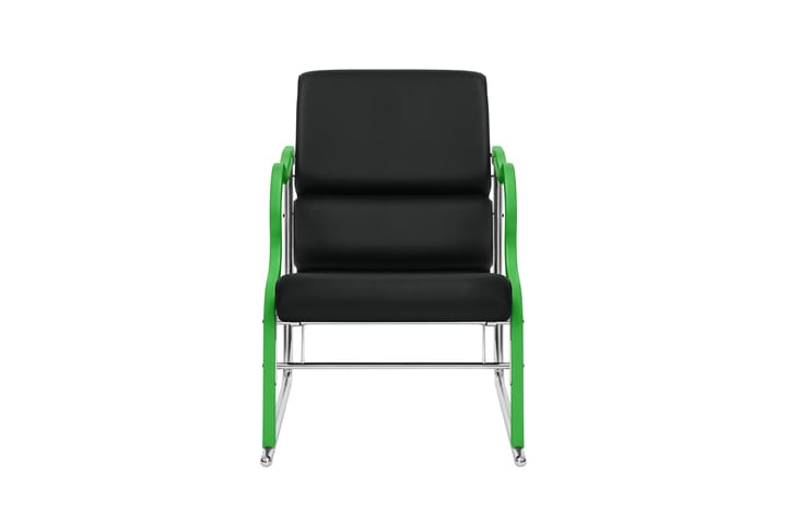 Experiment 501 lounge πολυθρόνα, Green-black leather Hem