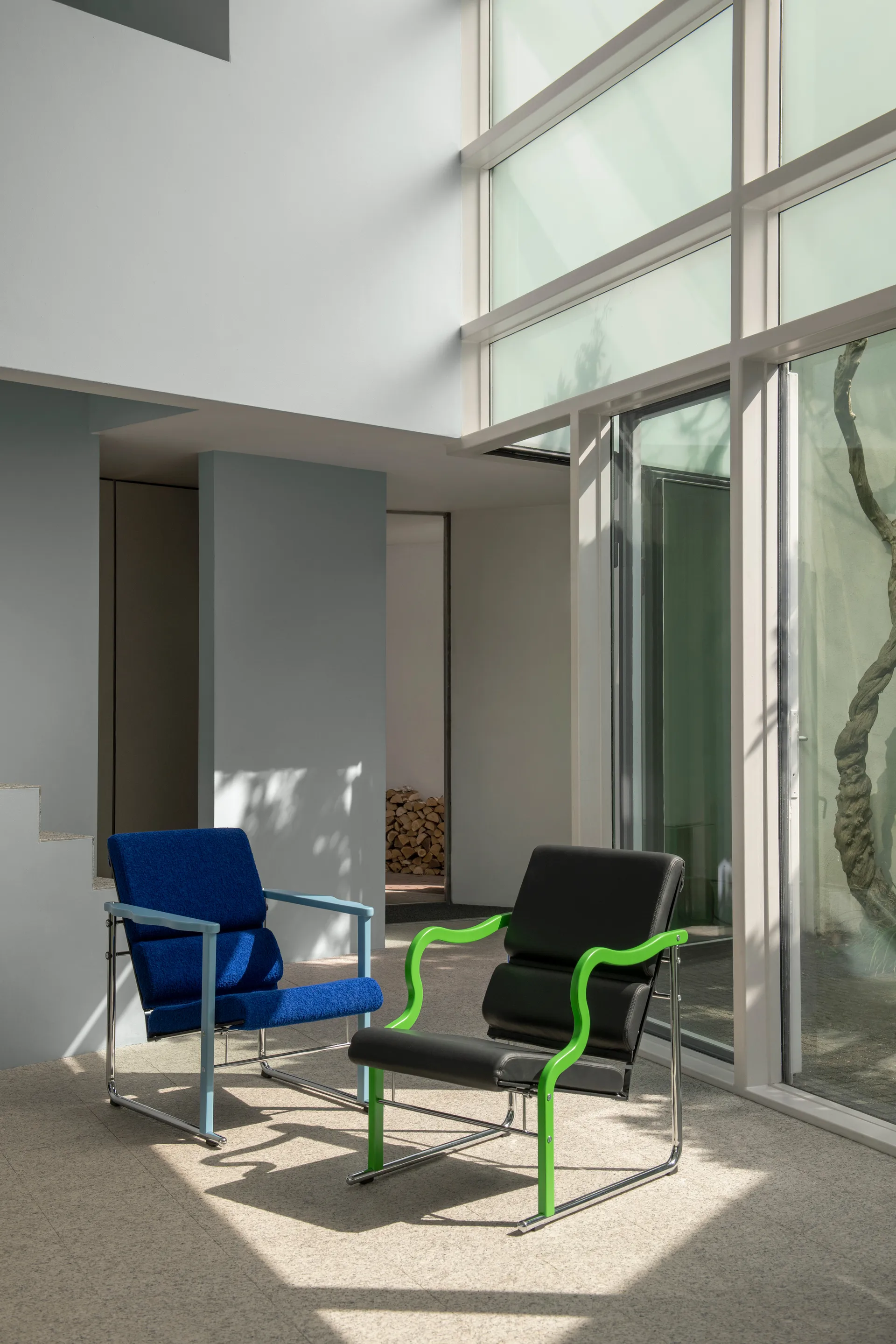 Experiment 501 lounge πολυθρόνα, Green-ultramarine Hem