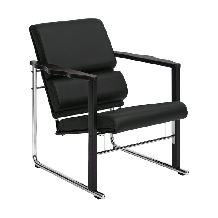 Experiment 502 lounge πολυθρόνα - Black-black leather - Hem