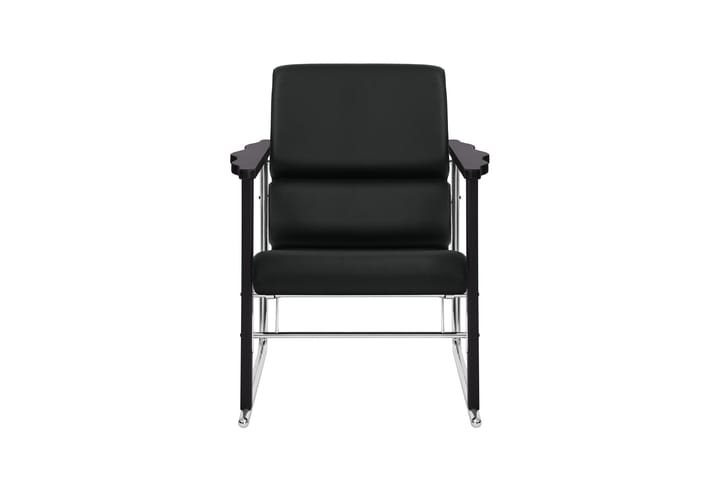 Experiment 502 lounge πολυθρόνα, Black-black leather Hem