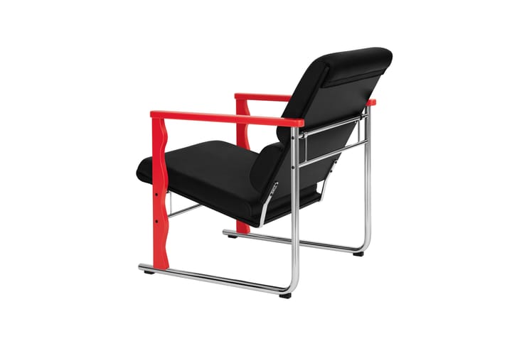 Experiment 503 lounge πολυθρόνα, Red-black leather Hem