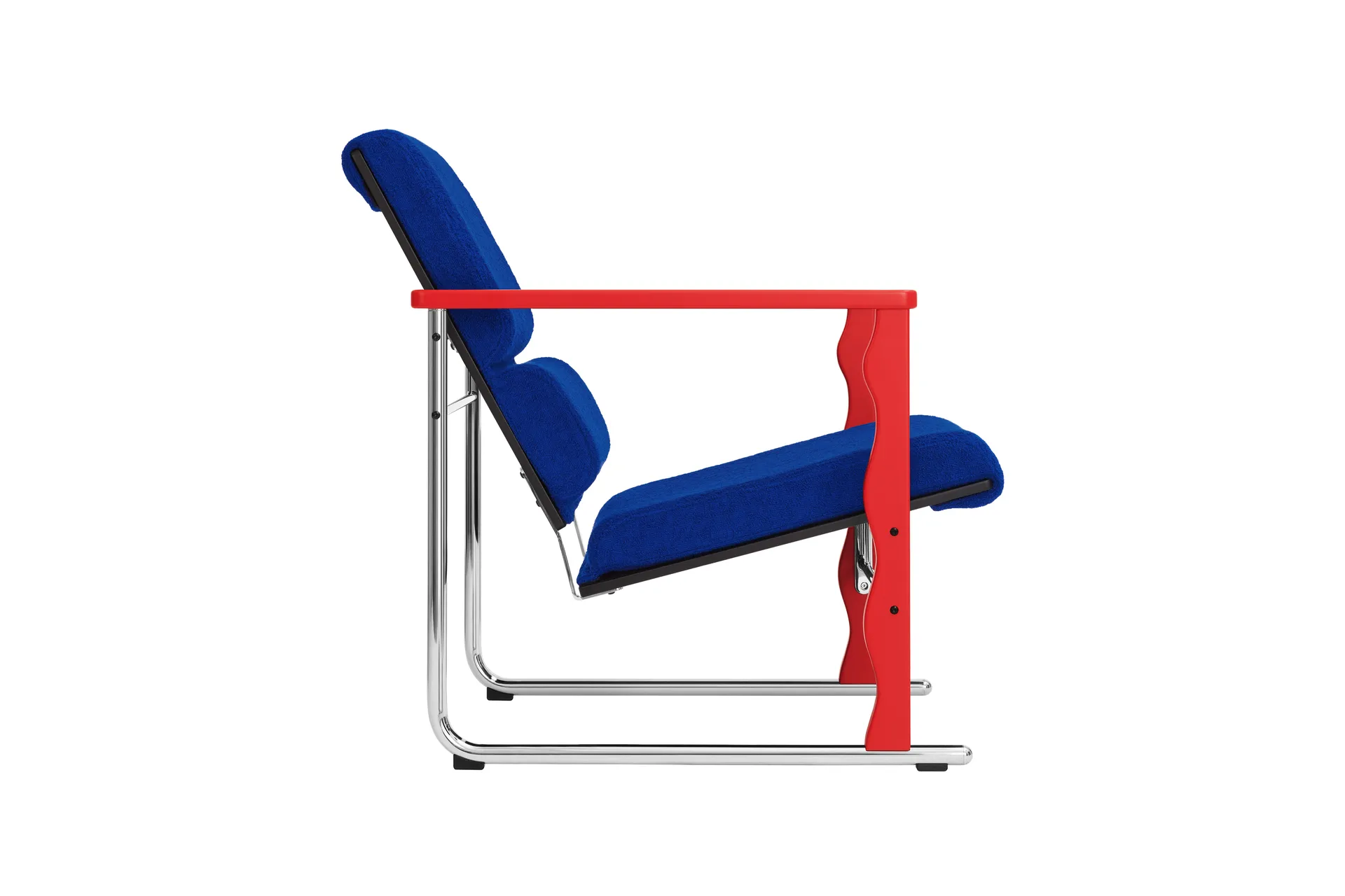 Experiment 503 lounge πολυθρόνα, Red-ultramarine Hem