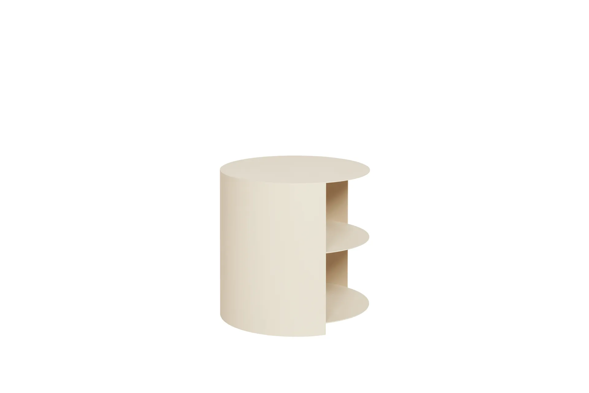 Hide τραπεζάκι Ø38x41 cm, Light ivory textured Hem