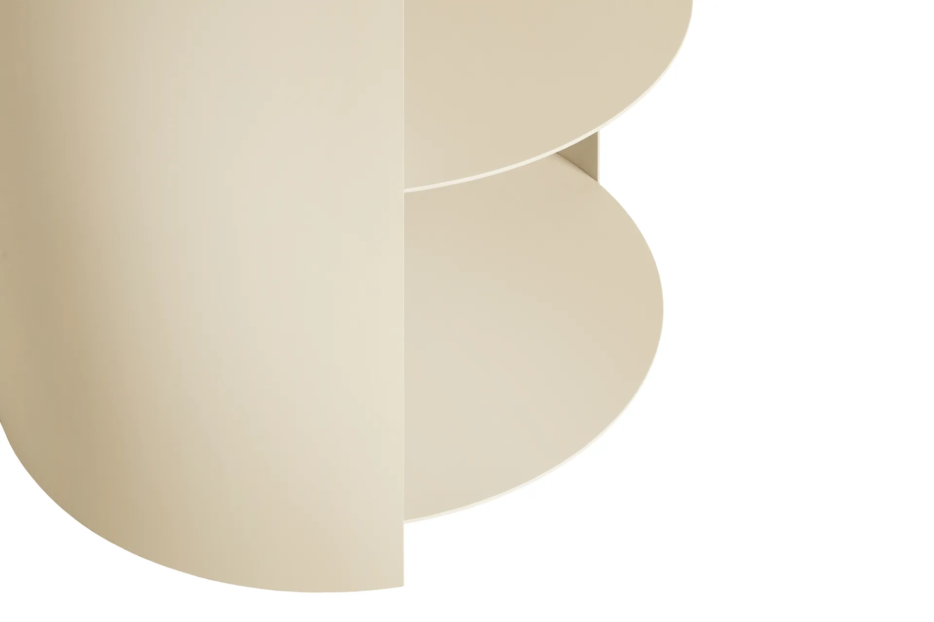 Hide τραπεζάκι Ø38x41 cm, Light ivory textured Hem