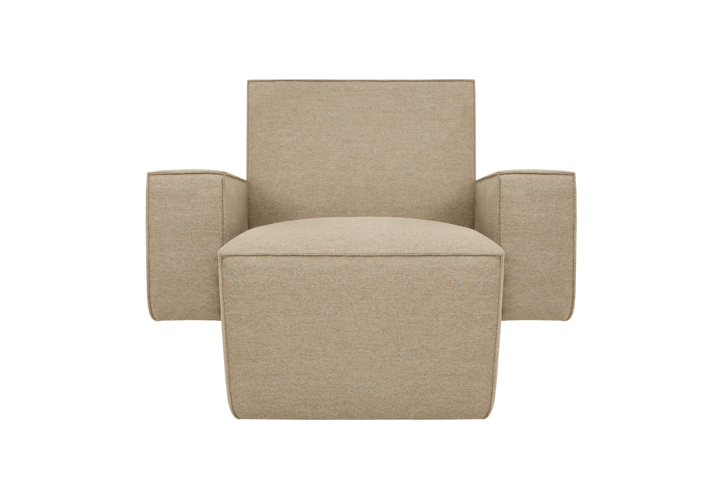 Hunk lounge πολυθρόνα με μπράτσα, Beige Hem