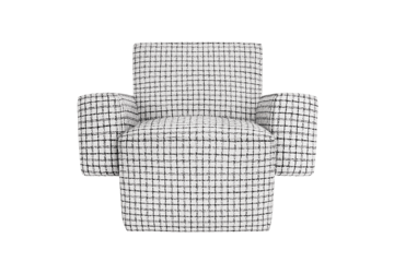 Hunk lounge πολυθρόνα με μπράτσα - Checkered black/white - Hem