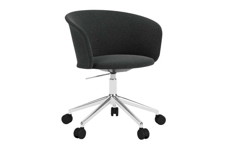 Kendo Swivel καρέκλα γραφείου με 5 ροδάκια, Graphite-polished aluminium Hem