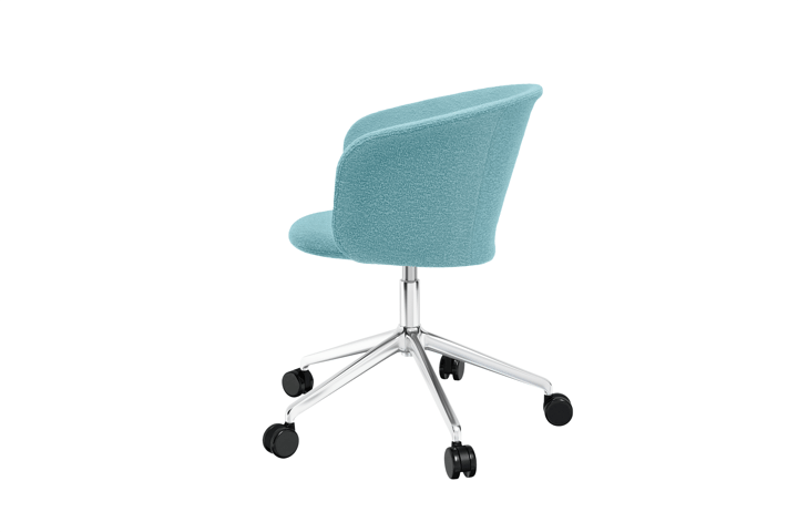 Kendo Swivel καρέκλα γραφείου με 5 ροδάκια, Icicle-polished aluminium Hem