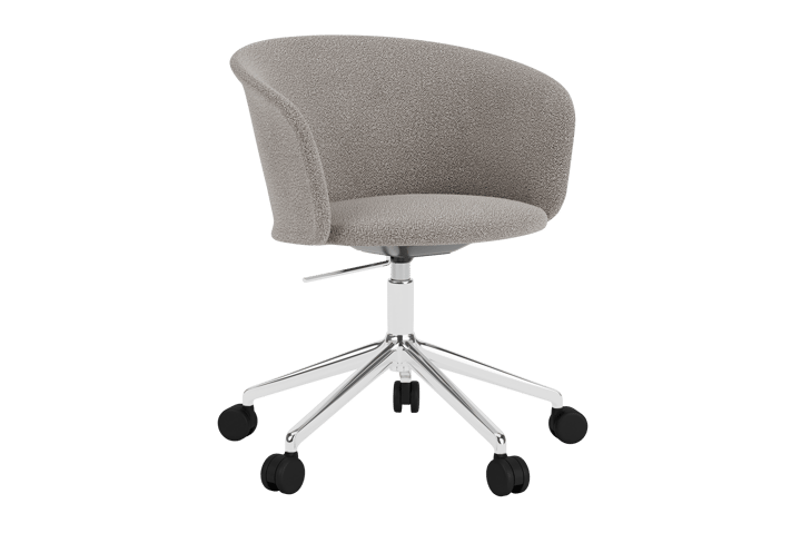 Kendo Swivel καρέκλα γραφείου με 5 ροδάκια, Porcelain-polished aluminium Hem