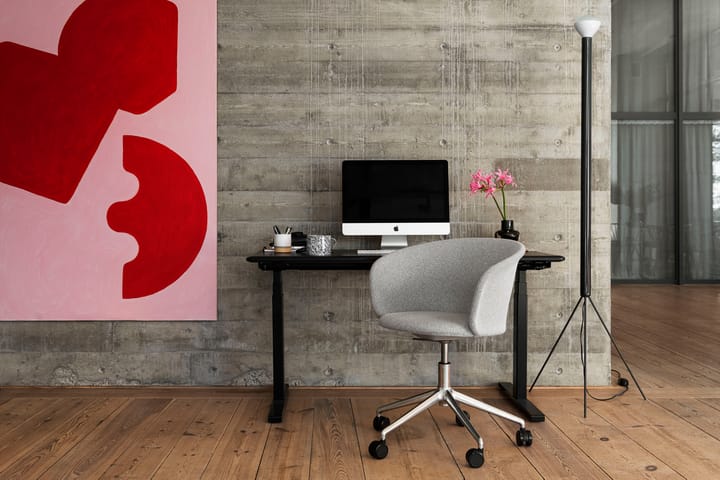 Kendo Swivel καρέκλα γραφείου με 5 ροδάκια, Porcelain-polished aluminium Hem