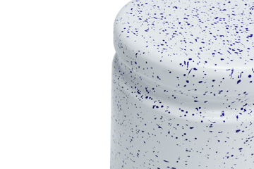 Last σκαμπό Ø32x44 cm - White-blue splatter - Hem