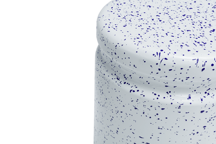 Last σκαμπό Ø32x44 cm, White-blue splatter Hem
