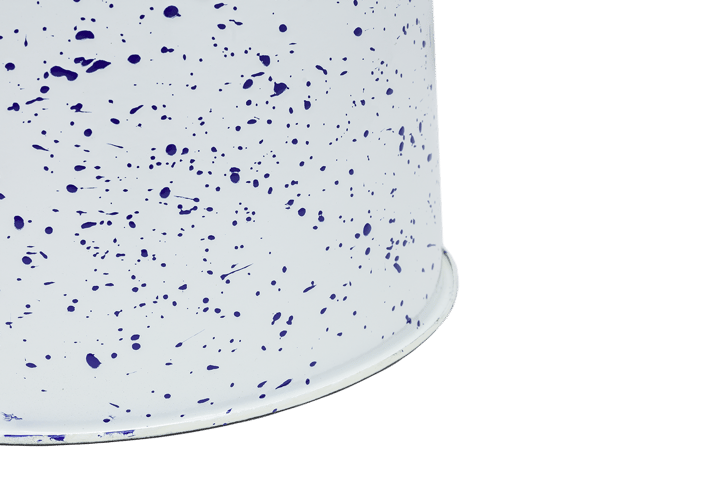 Last σκαμπό Ø32x44 cm, White-blue splatter Hem