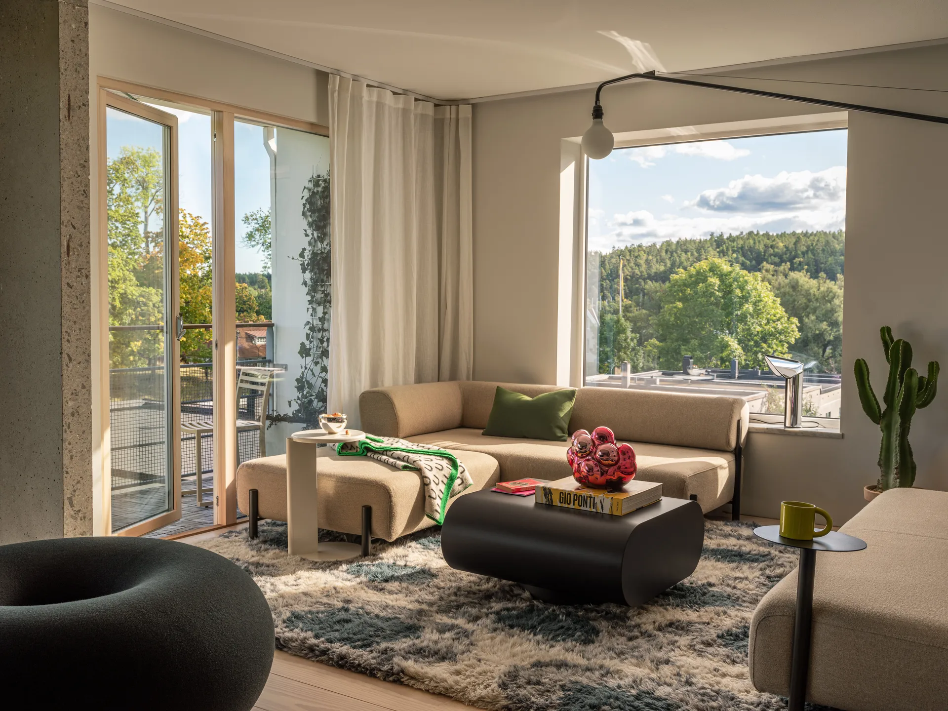 Lolly τραπεζάκι 56 cm, Cream matte Hem