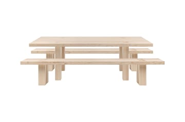 Τραπέζι φαγητού Max με παγκάκια 250 cm - Φλαμουριά - Hem