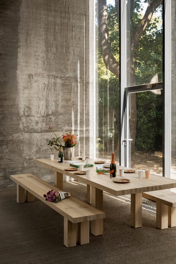 Τραπέζι φαγητού Max με παγκάκια 250 cm - Φλαμουριά - Hem