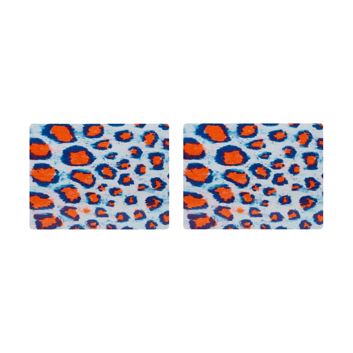 Monster σουπλά 30x40 cm 2 τεμάχια - Coral-white-ultramarine blue - Hem