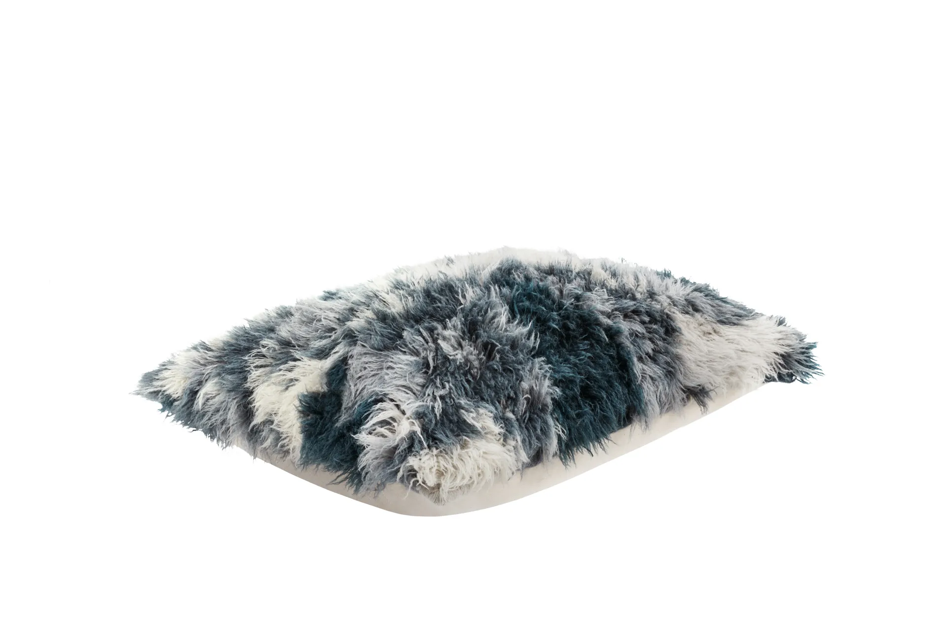 Monster μαξιλάρι Large 40x60 cm, Dark teal-off white Hem