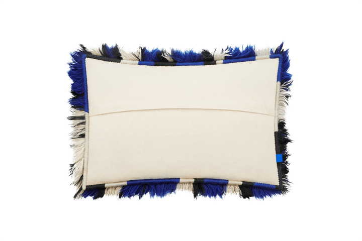 Monster μαξιλάρι Large 40x60 cm, Ultramarine blue-off white Hem