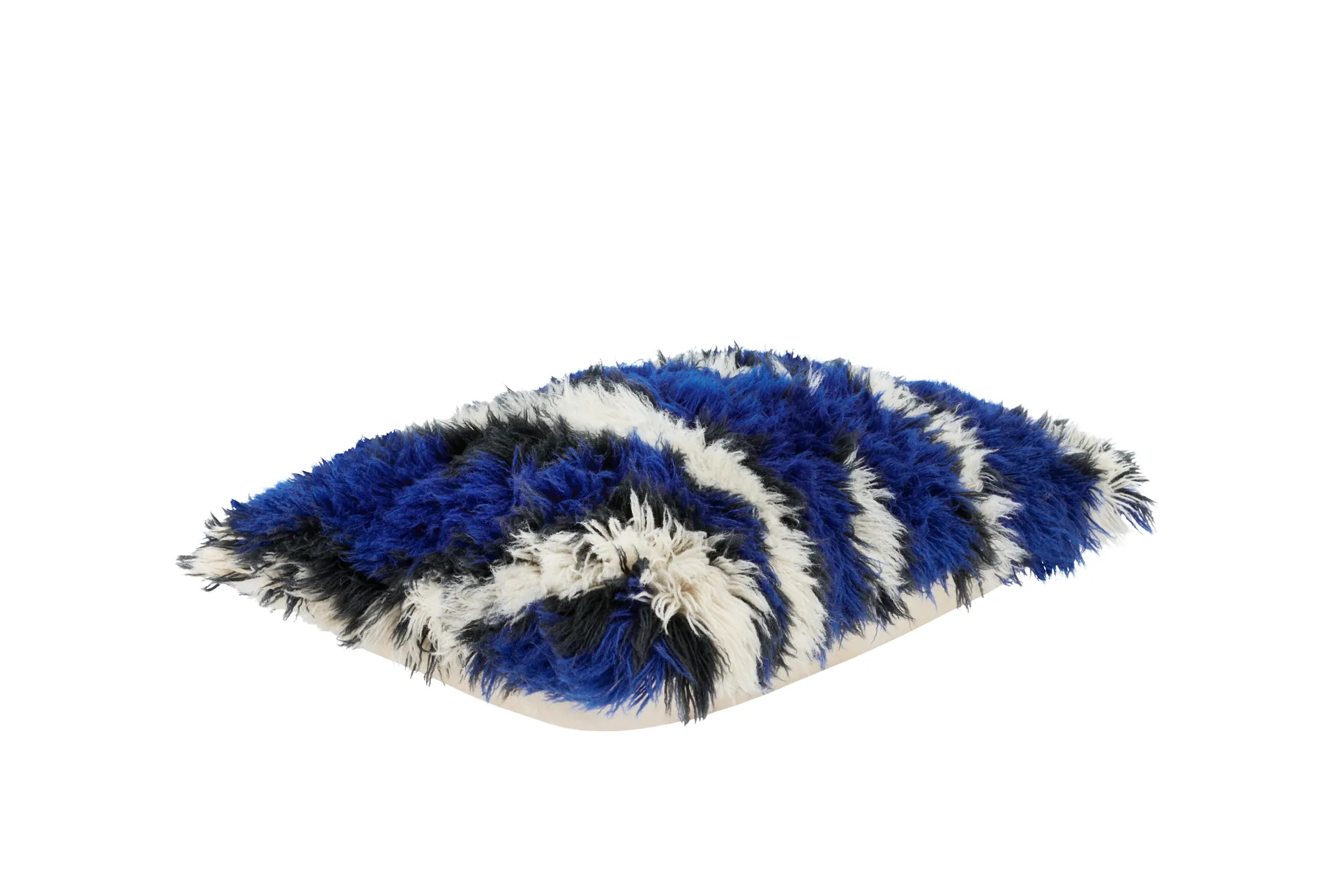 Monster μαξιλάρι Large 40x60 cm, Ultramarine blue-off white Hem