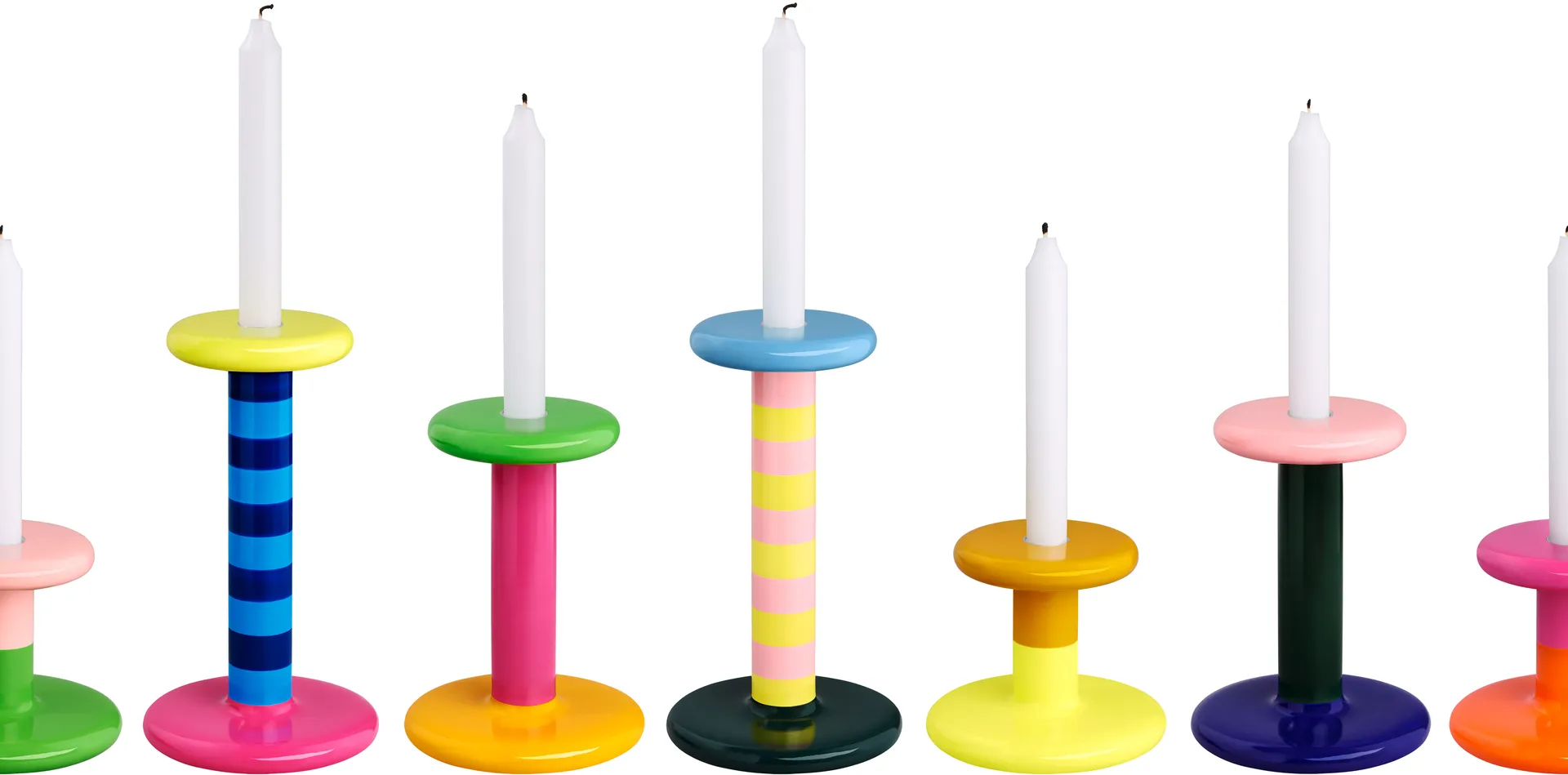 Pesa κηροπήγιο Medium 18 cm, Green-magenta-honey yellow Hem