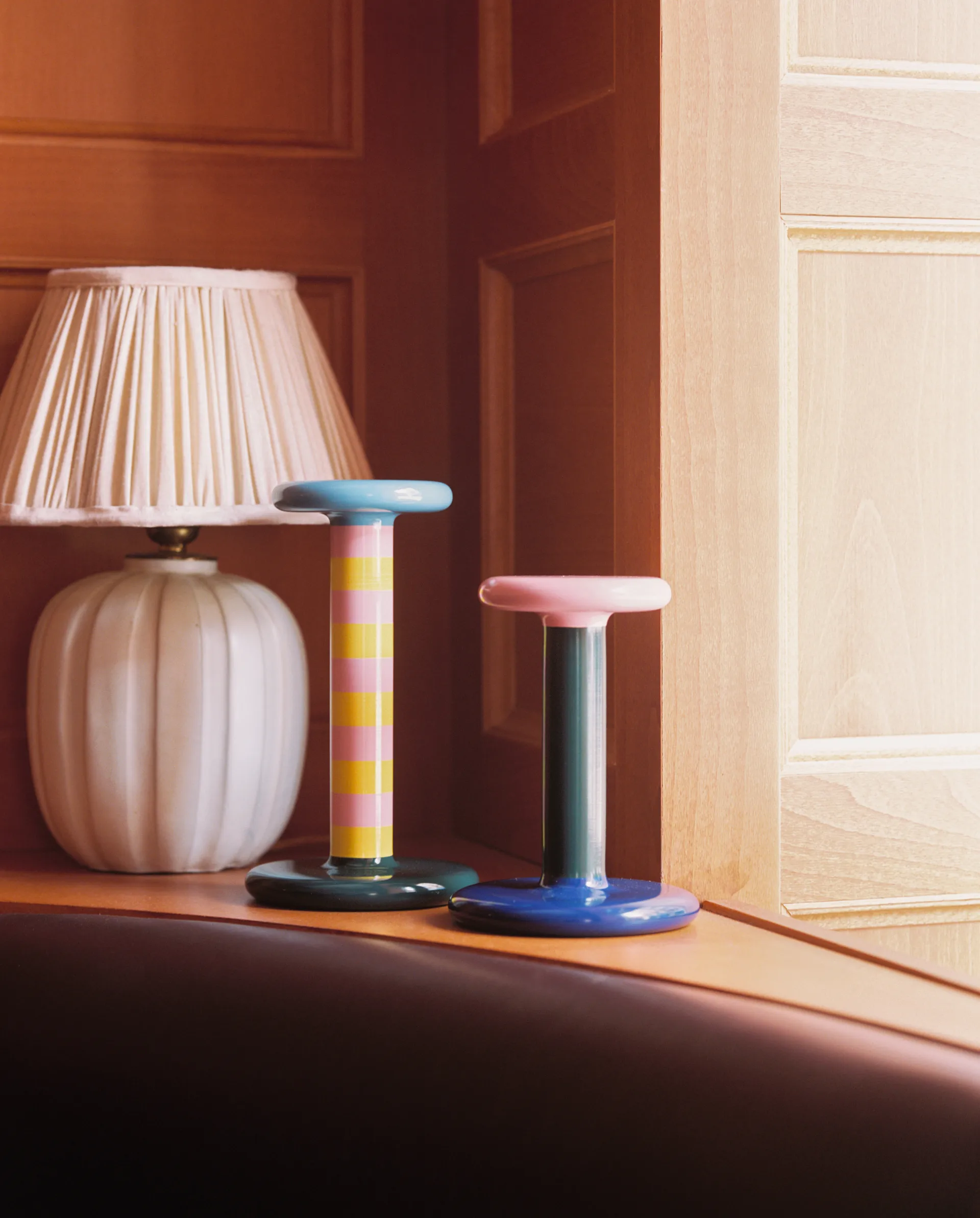 Pesa κηροπήγιο Medium 18 cm, Pink-black green-night blue Hem