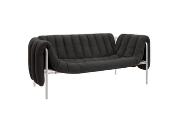 Puffy 2,5-θέσιος καναπές 205 cm - Anthracite-Ανοξείδωτο ατσάλι - Hem
