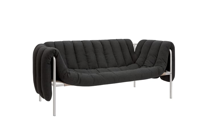 Puffy 2,5-θέσιος καναπές 205 cm, Anthracite-Ανοξείδωτο ατσάλι Hem
