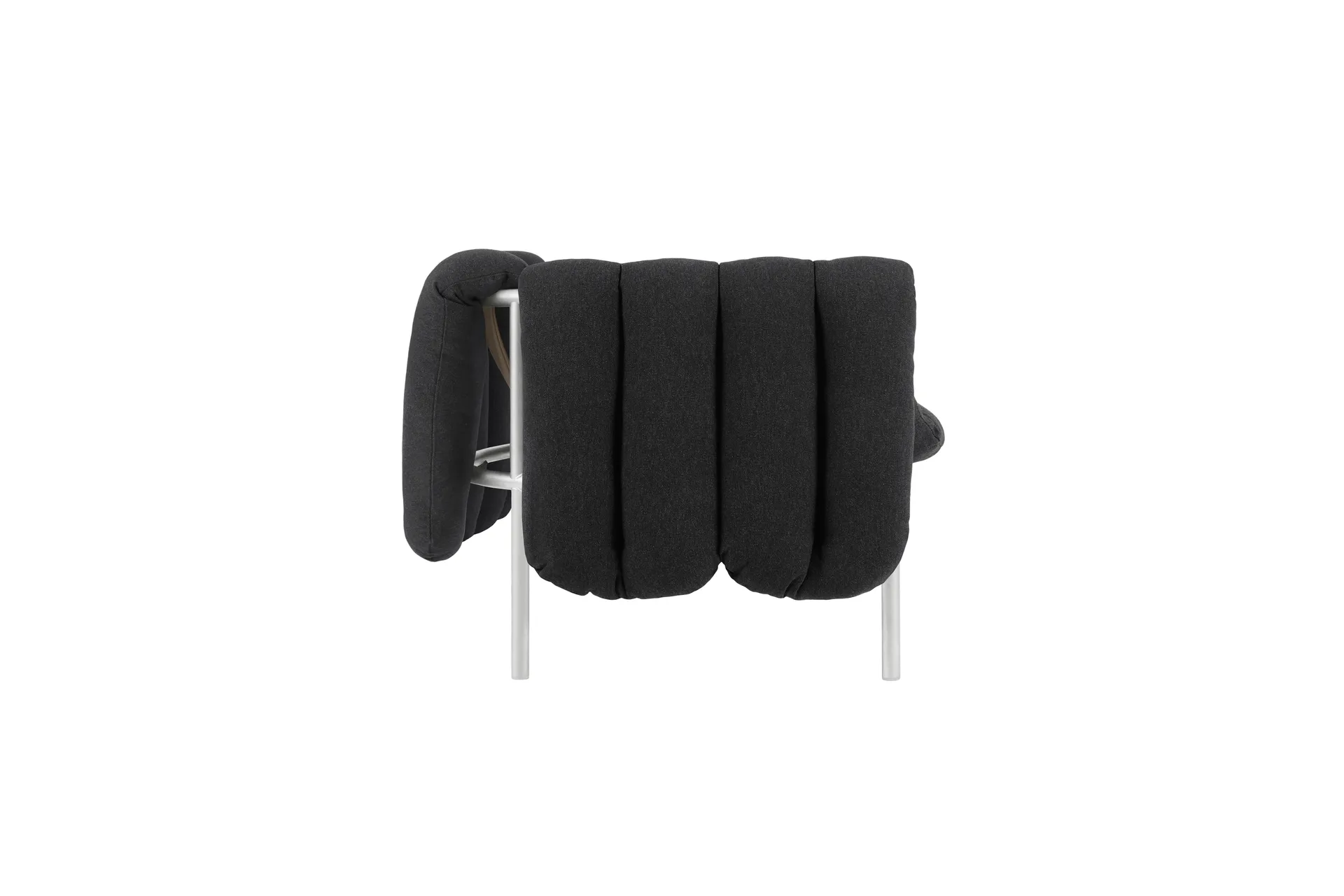 Puffy 2,5-θέσιος καναπές 205 cm, Anthracite-Ανοξείδωτο ατσάλι Hem