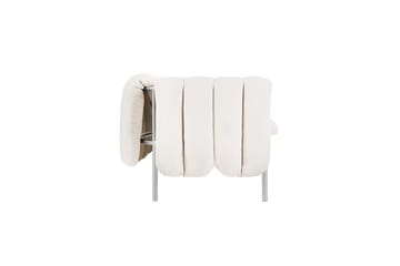 Puffy 2,5-θέσιος καναπές 205 cm - Natural-Ανοξείδωτο ατσάλι - Hem
