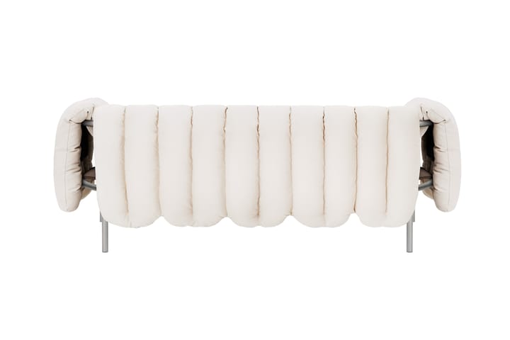 Puffy 2,5-θέσιος καναπές 205 cm, Natural-Ανοξείδωτο ατσάλι Hem