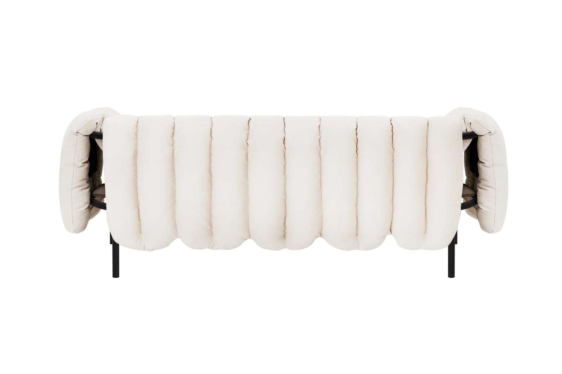 Puffy 2,5-θέσιος καναπές 205 cm, Natural-black grey Hem