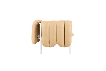 Puffy 2,5-θέσιος καναπές 205 cm - Sand leather-Ανοξείδωτο ατσάλι - Hem