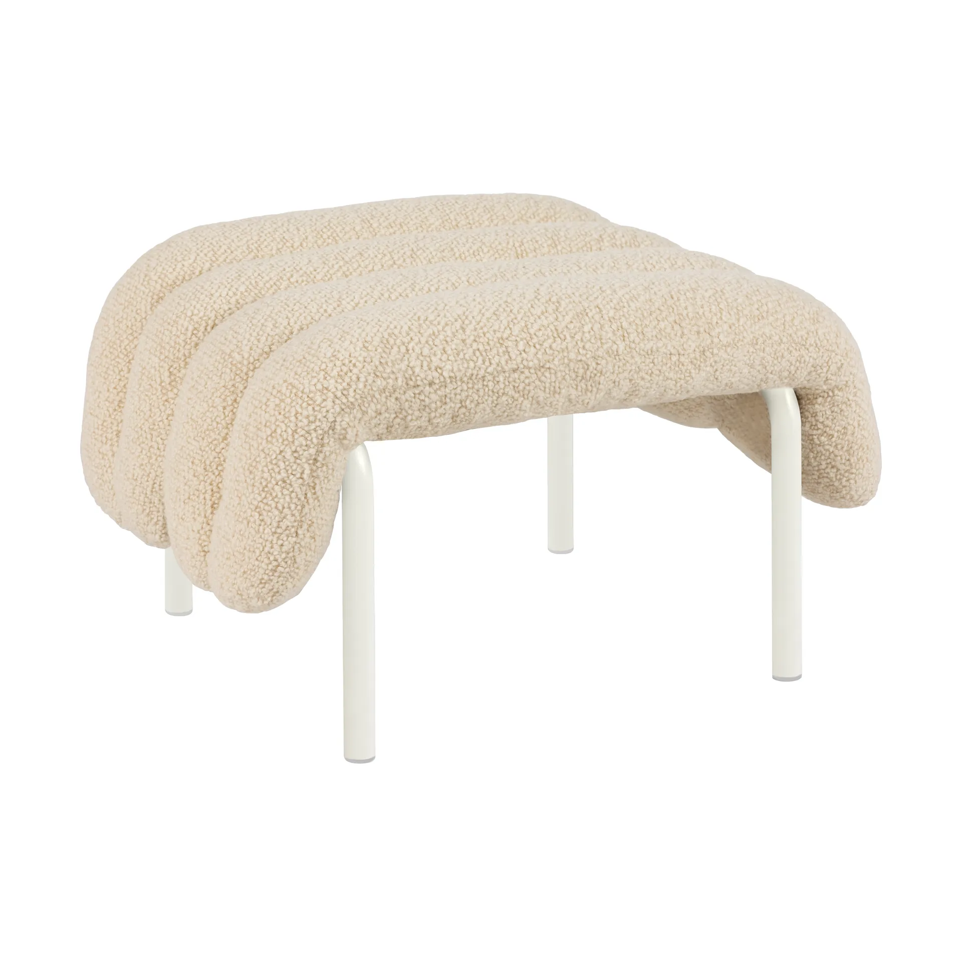 Puffy υποπόδιο 58x67 cm, Eggshell-cream Hem